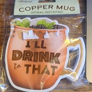 Copper Mug Spiral Notepad - 'I'll Drink to That'